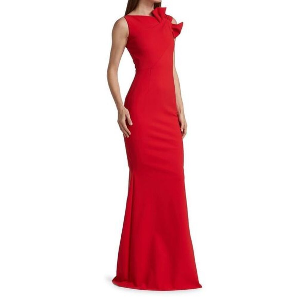 NWT Chiara Boni La Petite Robe Sondra Bow-Embellished Gown Size 46(10) $995